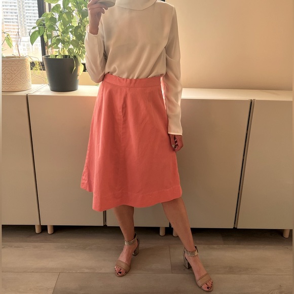 Vintage corduroy pink a-line skirt - Picture 2 of 9